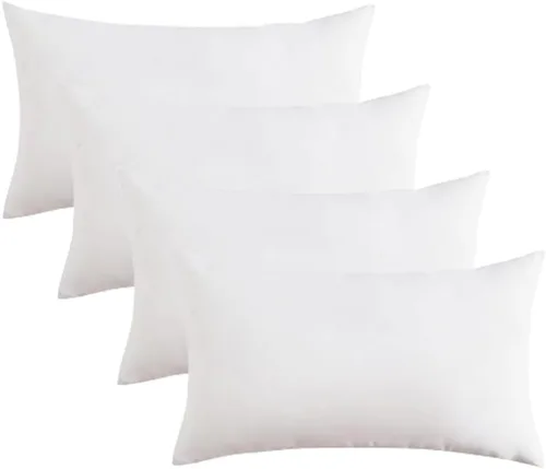 Miniatura 10 de Covers & All Juego de 2 rellenos de almohada, duraderos, suaves, rectangulares, de 12 x 20 pulgadas, 2.64 oz/m², tela no tejida con relleno de fibra