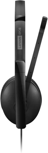 Miniatura 3 de Auriculares con cable Lenovo con cancelación activa de ruido (ANC), conectividad USB-C y USB-A, Certificado para Zoom, Cancelación activa de ruido
