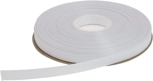 Miniatura 53 de Cinta de grogrén sólido de 25 yardas cada rollo, borde tejido 100% poliéster (1/4 pulgada, beige)