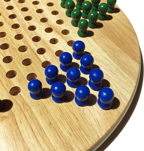 Miniatura 4 de WE Games Juego de mesa de damas chinas de madera con clavijas de madera