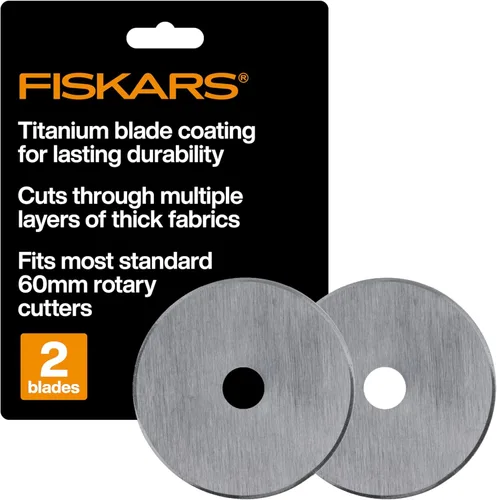 Miniatura 13 de Fiskars. Cuchillas giratorias de 45 mm. 2 por paquete. Cuchillas de repuesto para cortadoras giratorias. Corte de precisión para acolchados