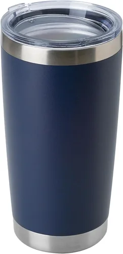 Miniatura 35 de DOMICARE Vaso de acero inoxidable de 20 onzas a granel con tapa, taza de viaje aislada al vacío de doble pared, taza de café con recubrimiento