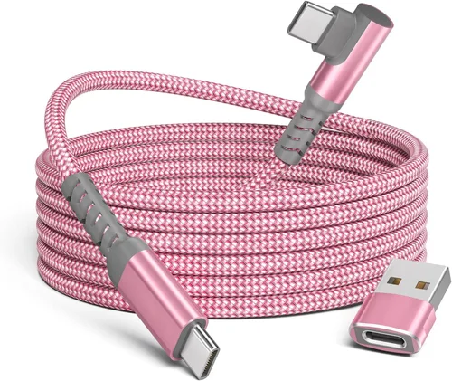Miniatura 8 de Basesailor Cable USB C a tipo C de 60 W de 6.6 pies con adaptador USB, cable de carga rápida PD de 90 grados para MacBook Pro Mac, iPad 10 Air 5