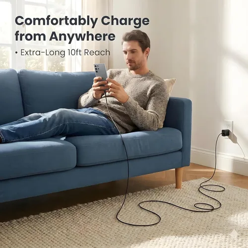 Miniatura 6 de Galaxy S26 S25 45W para cargador Android, bloque USB C de carga súper rápida, PD PPS de carga rápida tipo C, cable de carga rápida de 10 pies