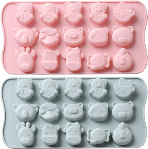 Miniatura 9 de Juego de moldes para pasteleros de unicornio, antiadherentes para dulces y chocolate para mini galletas, caramelos, gomitas, jabones, bandeja