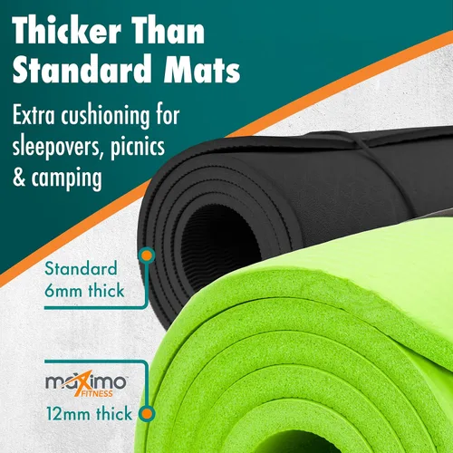 Miniatura 5 de Maximo Fitness Alfombrilla de ejercicio – 72.0 in x 23.6 in extra gruesa para pilates, gimnasio, estiramiento y esterilla de yoga para mujeres