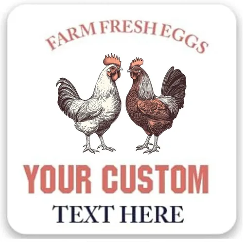 Miniatura 9 de Etiquetas adhesivas personalizables para cajas de huevos de pollo Tamaños de 2" Etiquetas de embalaje personalizadas para huevos frescos