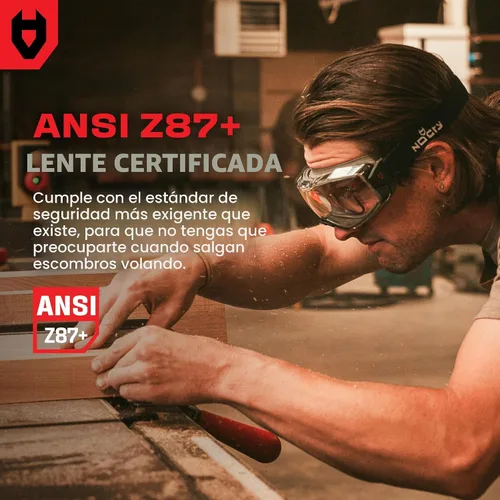 Miniatura 4 de NoCry Gafas de seguridad antivaho sobre anteojos para hombres y mujeres — ANSI Z87.1 Premium antiarañazos y UV380 — Protección ocular con lente