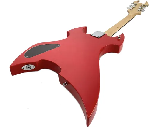Miniatura 4 de Guitarra eléctrica de 6 cuerdas estilo metal pesado para diestros de tamaño completo, cuerpo de madera maciza y perno en el cuello, cable y llave