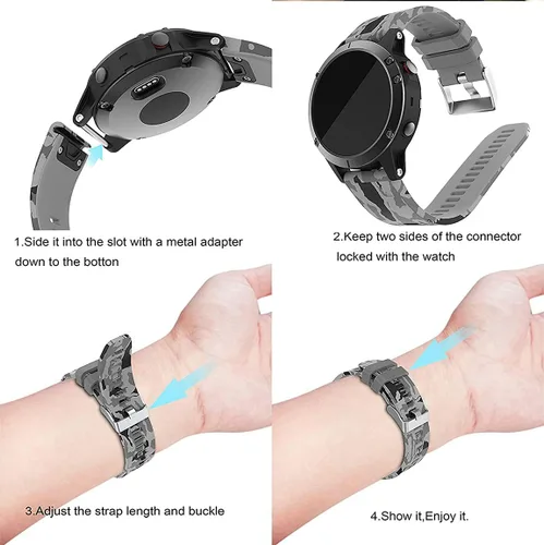 Miniatura 6 de Correas de reloj para Garmin Approach S62/S60, Forerunner 945/935, Fenix 6/6 GPS, correa de repuesto para reloj