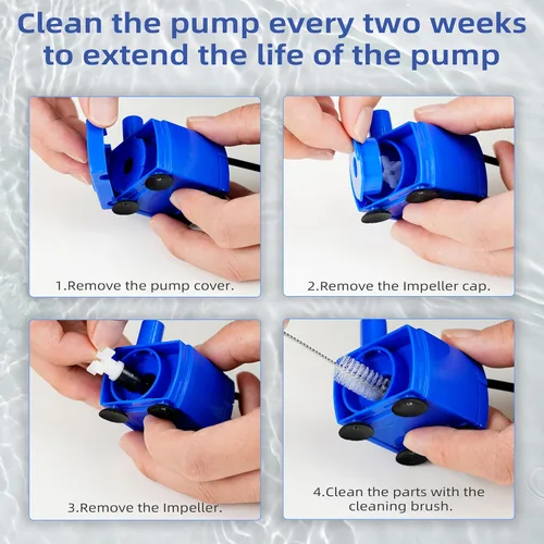 Miniatura 4 de Bomba de agua sumergible IP68 DR-DC160 para fuente de agua de gato BaoFum para cerámica Tritone, acero inoxidable, tapa de flor redonda, fuentes