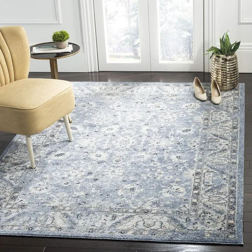 Miniatura 12 de SAFAVIEH Colección Charleston Alfombra de Acento - 2 pies x 5 pies, Gris & Gris Oscuro, Diseño Oriental con Efecto Desgastado, No Desprende Pelusa