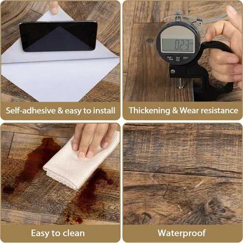 Miniatura 9 de TANONE Papel de Contacto de Madera para Cocina Despegar y Pegar Papel Tapiz, Papel Tapiz Autoadhesivo Removible para Encimeras Impermeable, Papel