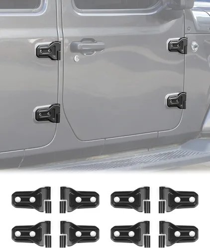 Miniatura 11 de JeCar Cubiertas de Bisagras de Puerta ABS Accesorios Exteriores para Jeep Wrangler JK JKU 2007-2018, Negro