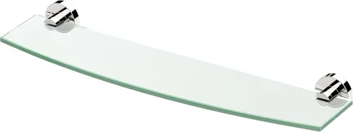 Miniatura 5 de Gatco 4636MX Glam - Estante de vidrio curvado, 20 pulgadas, negro mate/montado en la pared, 20.13 x 5.50 pulgadas, estante de vidrio templado curvado