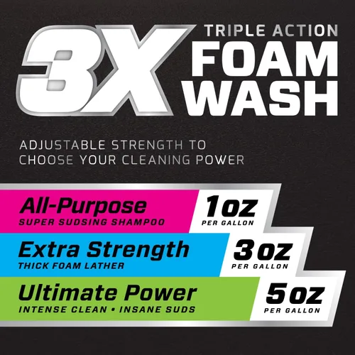 Miniatura 4 de Mothers Triple Action Foam Wash, 16 oz. - pH equilibrado, ecológico, súper sudsy, cañón de espuma, limpieza segura sin pelar cera, sellador