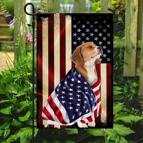 Miniatura 32 de FLAGWIX Banderas de perro patriota americano, bandera de perro labrador retriever de doble cara, decoración para el hogar, exterior, bandera