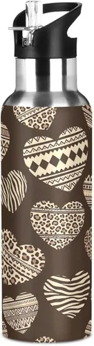 Miniatura 8 de Stainless Steel Water Bottle 20 Oz, BPA-Free Sport Water Bottle for Gym Outdoor Travel School, Prints Leopard Spots