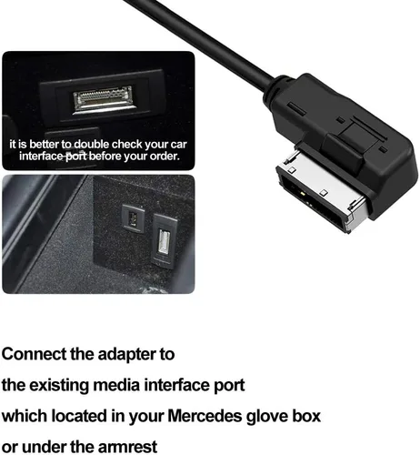 Miniatura 5 de Cable adaptador Bluetooth para Mercedes Benz Media Inerface MMI System Pair USB Android iPhone iPad iPod Touch Smartphone etc.