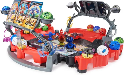 Miniatura 8 de Bakugan Arena de batalla con Dragonoide exclusivo de ataque especial, figura de acción giratoria personalizable y set de juego, juguetes para niños