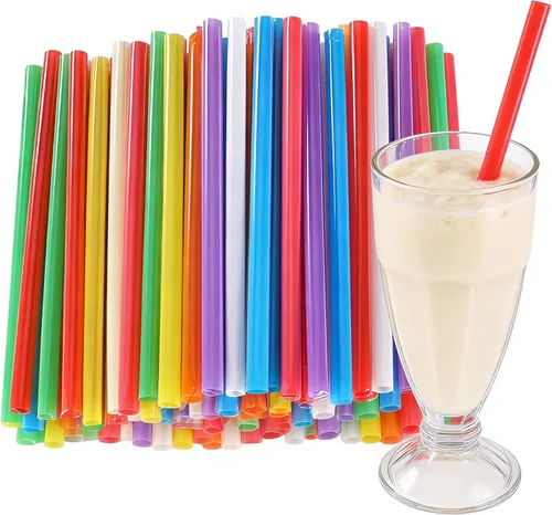 Miniatura 7 de [100 piezas] Pajitas Boba Smoothie envueltas individualmente, pajitas desechables de plástico jumbo grandes para té de burbujas