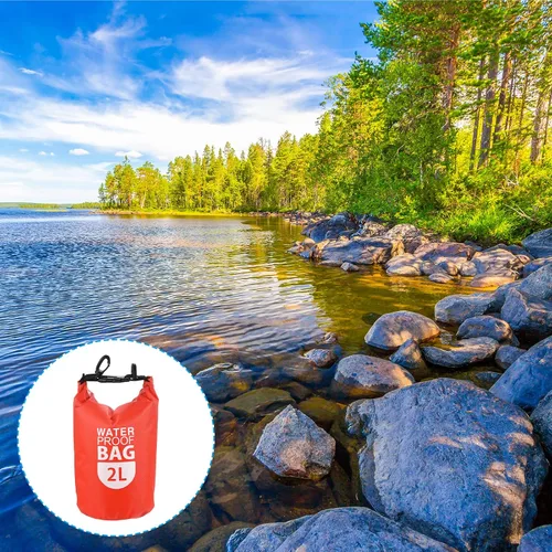 Miniatura 8 de PATIKIL Bolsa seca flotante impermeable, 2 L, bolsa seca flotante para exteriores, mochila con ventana transparente para canotaje, rafting, kayak