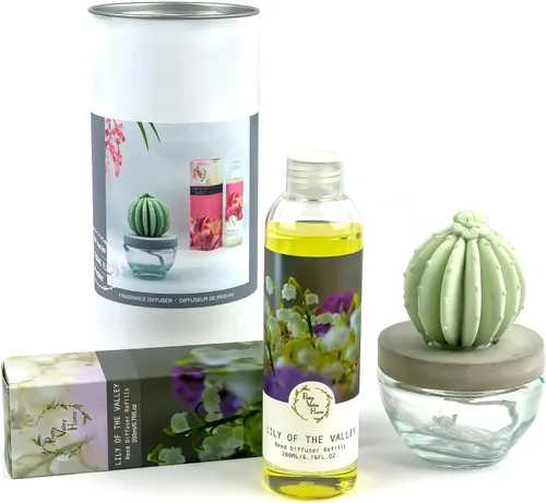 Miniatura 4 de Barril Cactus Cerámica Difusor de Fragancia Combo 6.8 fl oz Hermoso