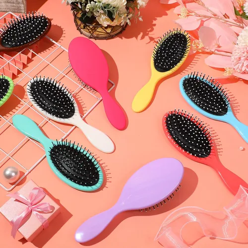 Miniatura 7 de Suclain 30 cepillos de pelo para mujer, cepillo desenredante de viaje, cerdas suaves con base de cojín, cepillo de secado desenredante