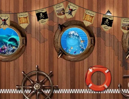 Miniatura 7 de Jolly Roger - Cartel de pirata, banderines de tela, decoraciones para interiores y exteriores, cartel de fiesta temática pirata