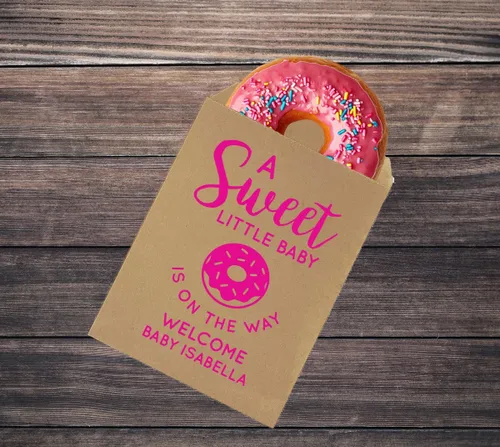 Miniatura 2 de A Sweet Little Baby is on The Way, bolsas de donas para baby shower, baby shower, babyette, recuerdos de fiesta de espolvorear