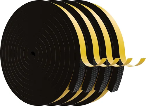 Miniatura 24 de Cinta aislante de espuma Egofix, burletes para puertas y ventanas, cinta adhesiva de espuma negra resistente al clima para puerta corrediza, marco