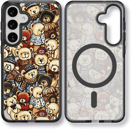 Miniatura 52 de Rosarnnah Funda compatible con Samsung Galaxy S24 Ultra, bonita estética, a la moda, divertida funda con estampado de gatito y gato, duradera a
