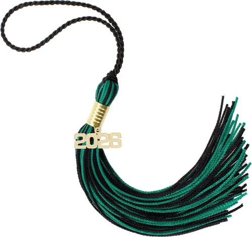 Miniatura 372 de Borla de graduación Aqua 2022, todos los colores escolares disponibles, fabricada en Estados Unidos