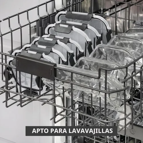 Miniatura 6 de Freshware Contenedores de almacenamiento de vidrio con tapas, 24 piezas, 12 recipientes con 12 tapas, recipiente de vidrio para preparación