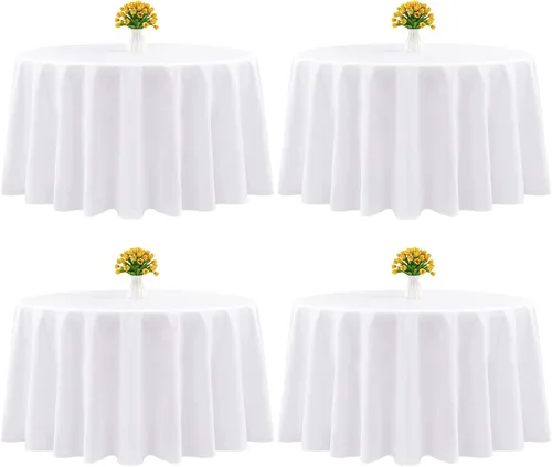 Miniatura 15 de Paquete de 4 manteles cuadrados color negro, 52 x 52 pulgadas, mantel de poliéster negro para mesas cuadradas pequeñas, mantel lavable resistente a