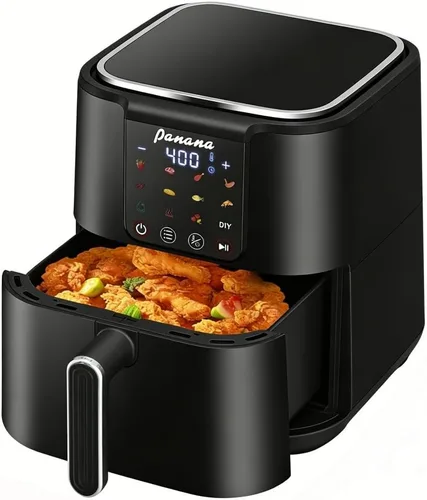 Panana Freidora de aire, freidora de aire de gran capacidad de 6.3 cuartos de galón, horno sin aceite con 12 preajustes, freidora de aire de 1500 W