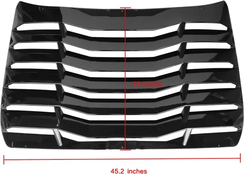 Miniatura 4 de IKON MOTORSPORTS, Rejillas de ventana trasera compatibles con Honda Civic Sedan 2016-2021, estilo IKON color negro brillante, cubierta solar ABS