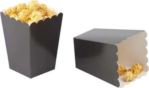 Miniatura 6 de We Moment Cajas de palomitas de maíz doradas para suministros de fiesta, paquete de 36 Marrón