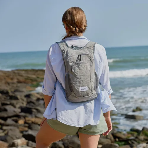 Miniatura 2 de G4Free 10L/15L Mochila para Senderismo Plegable Ligera, Mochila de Día para Caminatas, Pequeña, Viaje al Aire Libre, Bolsa de Hombro Plegable Gris