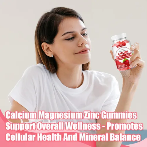 Miniatura 8 de softbear Gomitas de calcio y magnesio y zinc para mujeres, suplemento de calcio y magnesio con vitamina D3 para fortalecer los huesos, veganas/sin