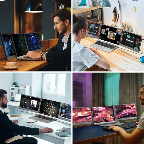 Miniatura 3 de Nuevo monitor portátil extensor de pantalla para laptop mejorado, pantalla IPS FHD de 1080P, extensor de monitor para laptop, compatible con plug &