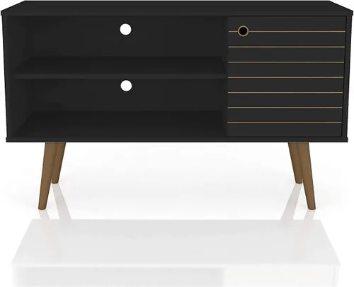 Manhattan Comfort Liberty Soporte de TV Moderno de Mediados de Siglo para Televisores de hasta 46 Pulgadas, Centro de Entretenimiento para