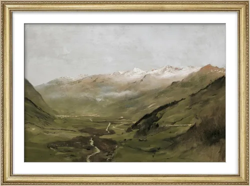 Miniatura 131 de MUDECOR Lienzo enmarcado prémium para pared, pinos nevados en bosque de invierno, ilustraciones modernas, arte contemporáneo, escénico, divertido