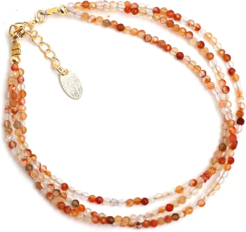 Miniatura 30 de Gempires Natural Multi Strand Beaded Bracelets Lightweight Handmade Gemstone Jewelry Hypoallergenic 8 Inch Gold Plated Stylish Everyday Wear Jewelry