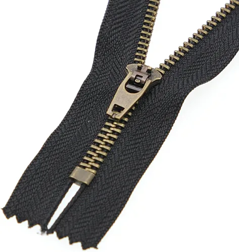 Miniatura 3 de Leekayer 3# Jeans Zipper 4 pulgadas Latón Antiguo Metal Cremallera 3.9 in Cierre Cierre Cremallera 6pcs (Negro-Latón)