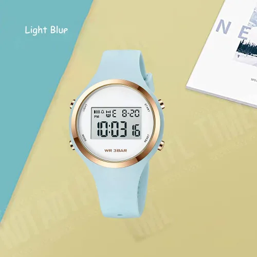 Miniatura 2 de Relojes deportivos para exteriores, reloj despertador, 5 bares, impermeable, LED digital