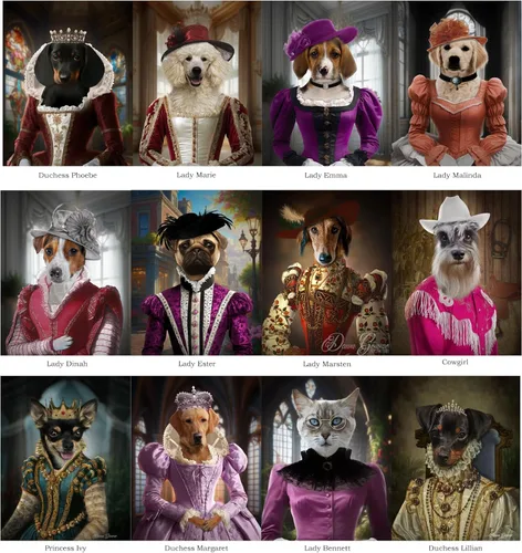 Miniatura 6 de Kamikaze Dogfight Pilot Costume Digital Oil Dog Cat Portrait from Your Photo - Lifelike Pet Dog Cat Art - Custom Pet in Costume Painting On Canvas