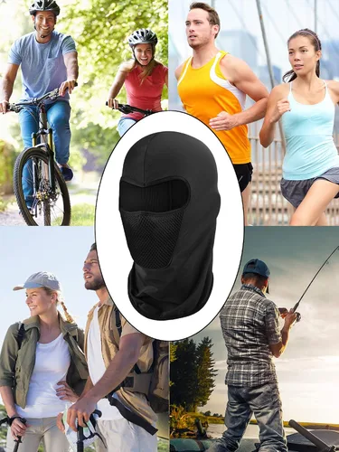 Miniatura 7 de 9 piezas de pasamontañas de verano transpirable protección contra el polvo cuello bufanda de cara completa para actividades al aire libre