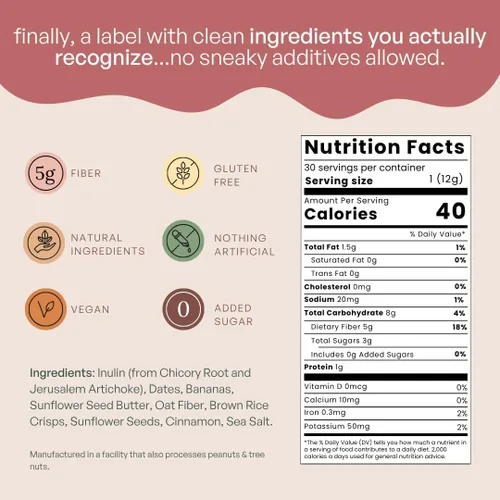 Miniatura 2 de Fiome Fiber Bites - Suplemento diario de fibra de 0.18 oz - Apoya la regularidad, la digestión y la salud intestinal - Todos los ingredientes