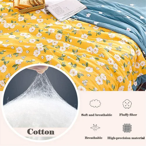 Miniatura 4 de Morbuy Edredón floral ligero de verano, colcha suave para cama King, Queen, Twin y matrimonial, colchas lavables, manta acolchada reversible